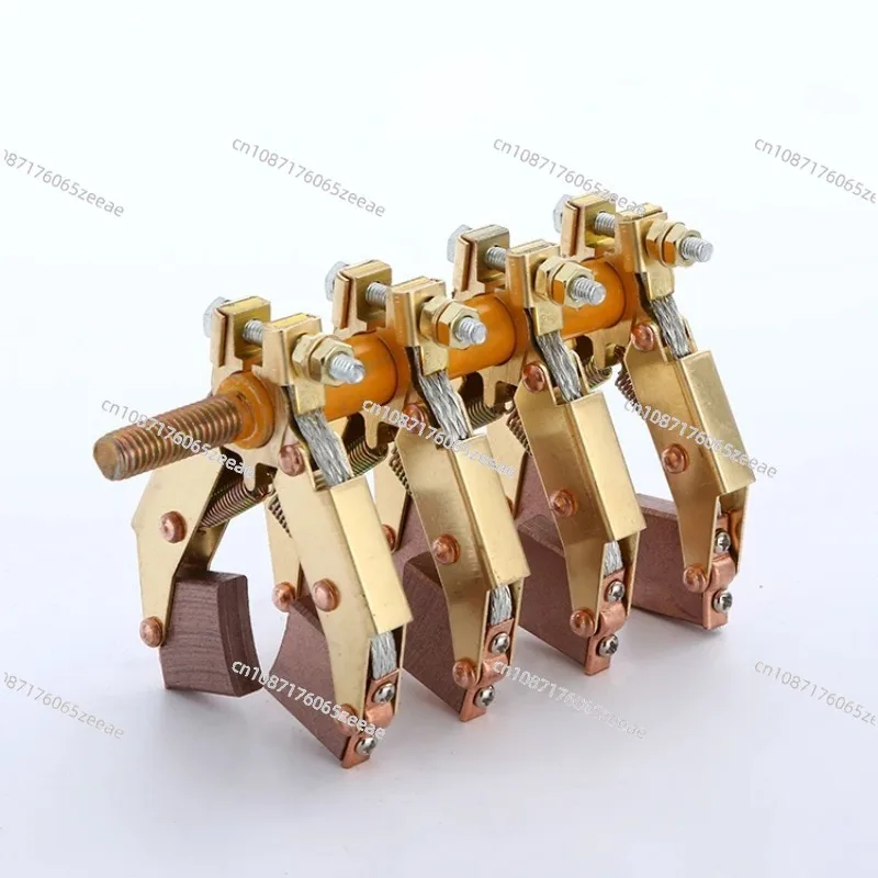 220V Motor Carbon Brush Holder Assembly 380V Universal Chevron Holder Brush High Power V-shaped Copper Carbon Brush Holder