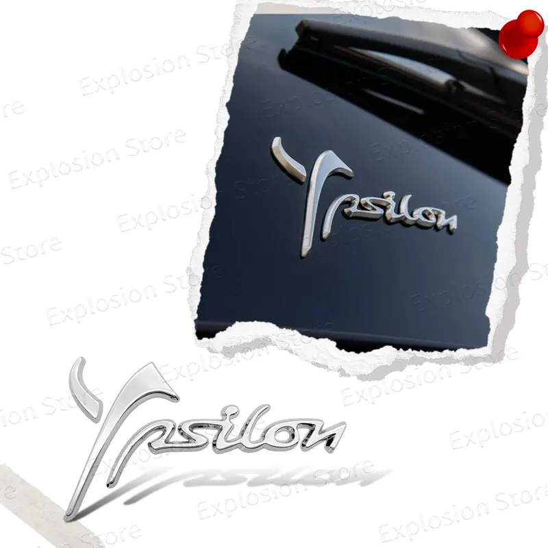 Car Styling 3D Word Letter Metal Car Sticker Trunk Emblem Badge Decals For Lancia Delta Ypsilon Logo Musa Thesis Voyager Decor