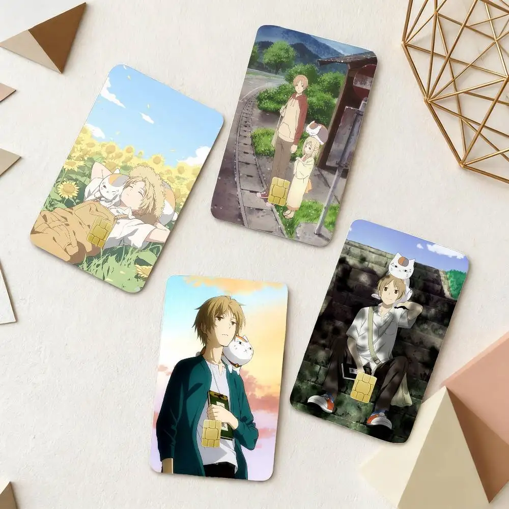 

Natsume Book of Friends badge 4pcs 1Set Laser Holographic Sticker Skin Cover for Credit Bank Debit Card