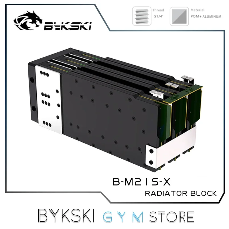 Bykski Antminer Radiator Water Cooling Block Bitcoin Ant Mining Miner Machine Server M21S/M19, POM + Aluminum B-M21S-X