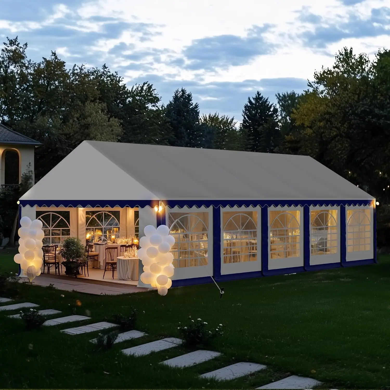 Tent for Party 16x32ft, Wedding Event Heavy Duty Parties Tents, Custom