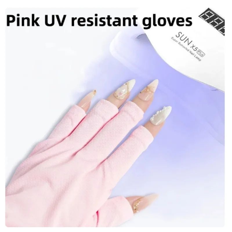 2pcs Nail Enhancement Gloves UV Protection Gloves UV Radiation Protection Gloves Nail Enhancement UV LED Lamp Tool