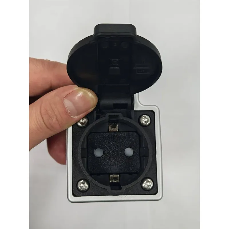 

Практичный портативный разрядник Type2 V2L, устройство для преобразования электромобилей с переключателем и розеткой Schuko, 220 В, электромобиль для кемпинга