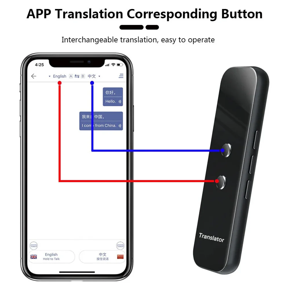 G6 Language Translator Device High Accuracy Real Time 2-Way Voice Text Translator With 137 Languages Online Offline Translation