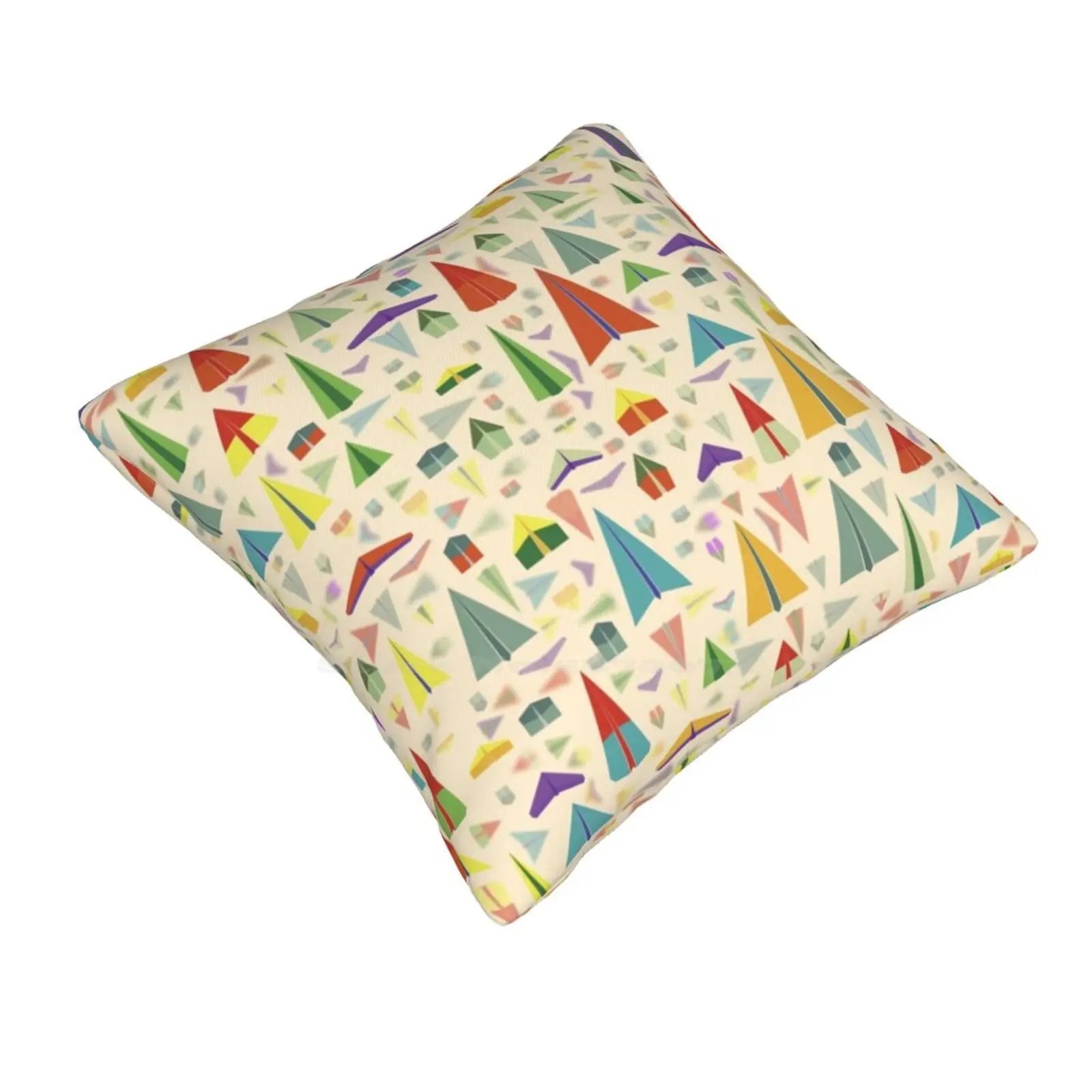 Paper Airplane 60 Home Sofa Car Cushion Cover Pillowcase Abstract Aircraft Avion Color Flight Float Fly Fold Folk Geek Glider