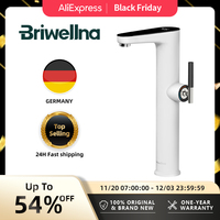 Briwellna Instant Hot Water Faucet 220V Water Heater Electric Faucet For Countertop Sinks Heating Tap Vessel Sink Flowing Heater