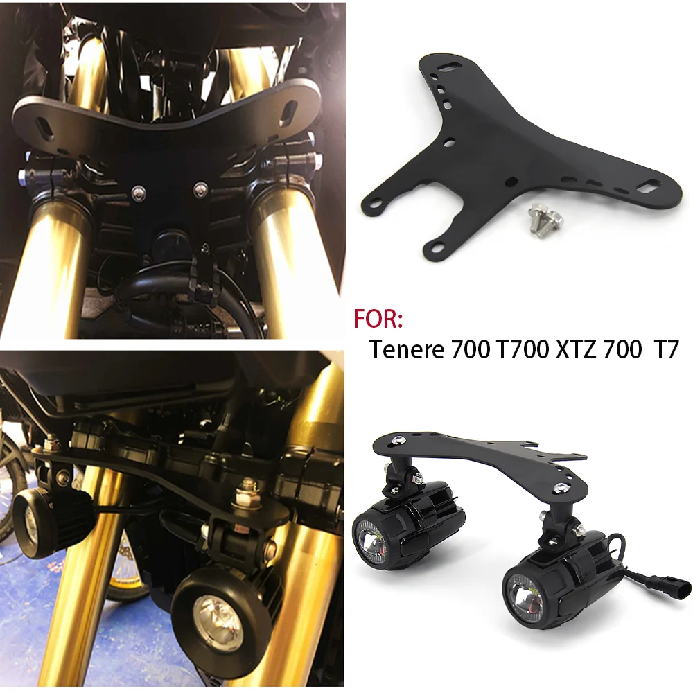 

Motorcycle Fog Lights Auxiliary Bracket Driving Lamp Spotlight Bracket Holder Spot Light For YAMAHA TENERE 700 T700 XTZ 700 T7