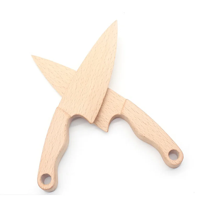 50Pcs Wood Kids Knife Kitchen Tool for Toddler And Kids Cooking cute kitchen wooden knife for Cooking Safe Cutting Veggies Fruit