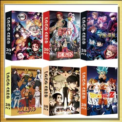 30Pcs/Set LOMO Cards Anime Sailor Moon One Piece Naruto JOJO SAO Card Photocards Hobby Game Collection Toys For Children Gifts