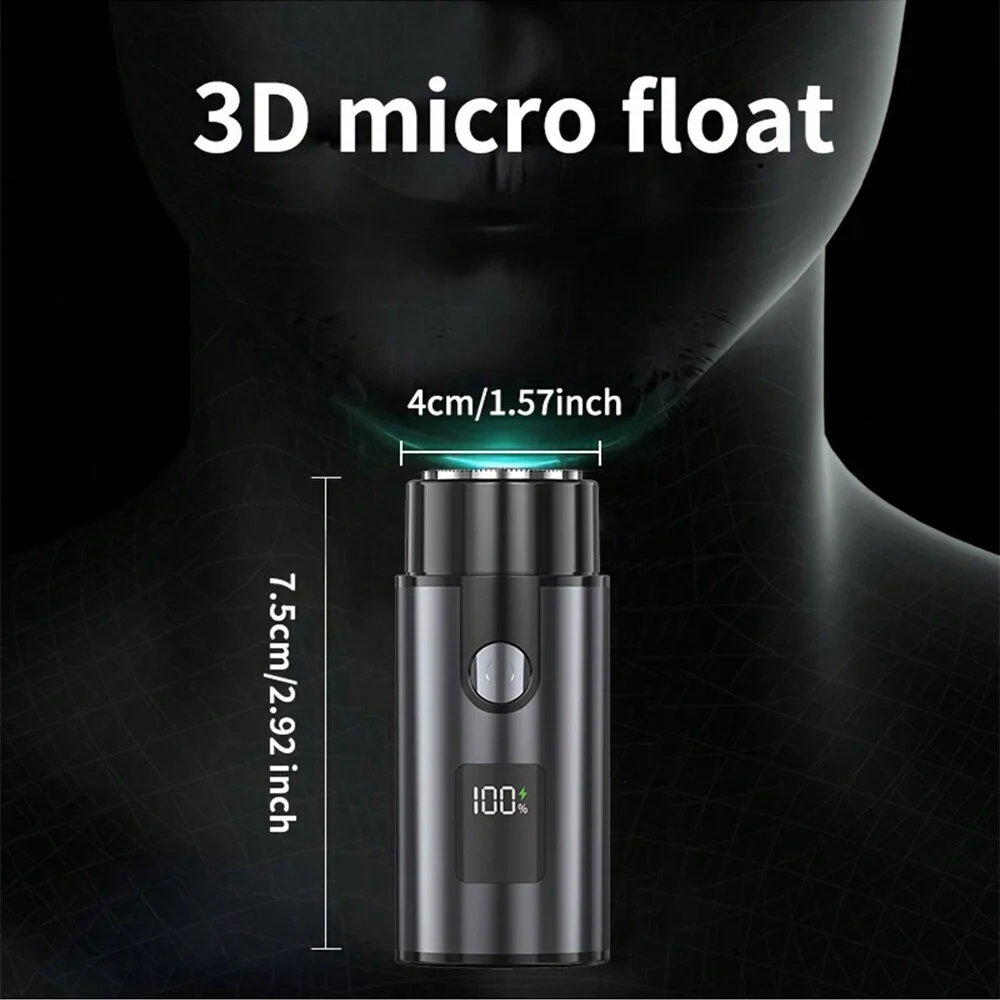 ماكينة حلاقة بشاشة ديجيتال محمولة قابلة لإعادة الشحن ماكينة حلاقة كهربائية منزلية معدنية