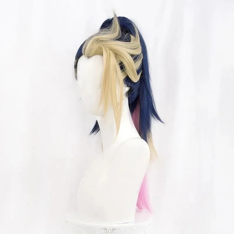 KDA Akali Evelynn Cosplay Synthetic Ponytail Long Straight Anime Coser Cute Girl High Quality Wig Hals;3'c,5.y;8'v, view 4