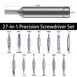 27-in-1 Mini Pen Screwdriver Portable Small Precision S2 Dual-use Batch Head Maintenance Disassembly Tools