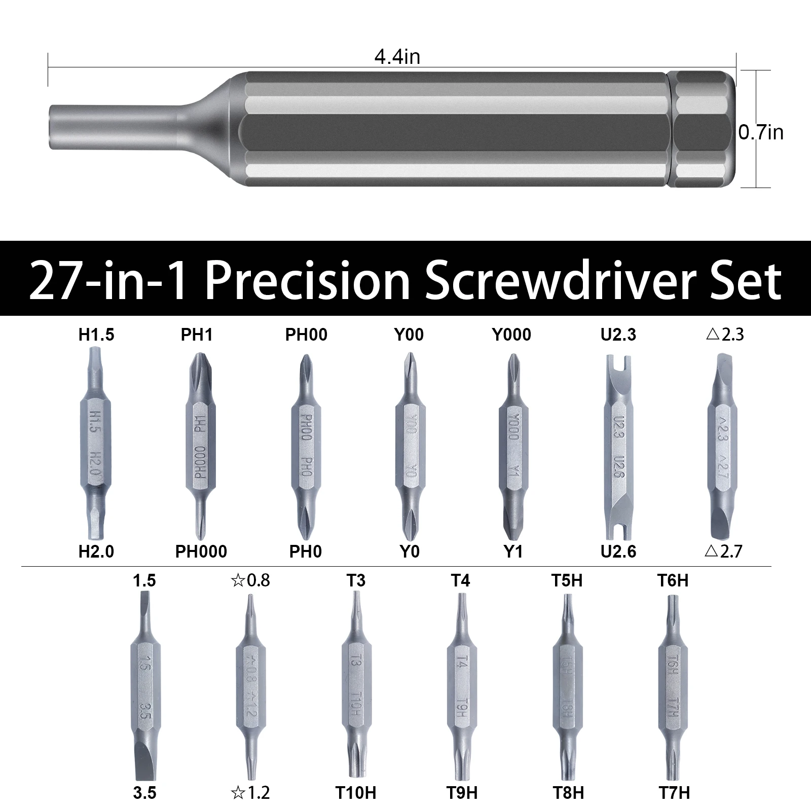 27-in-1 Mini Pen Screwdriver Portable Small Precision S2 Dual-use Batch Head Maintenance Disassembly Tools