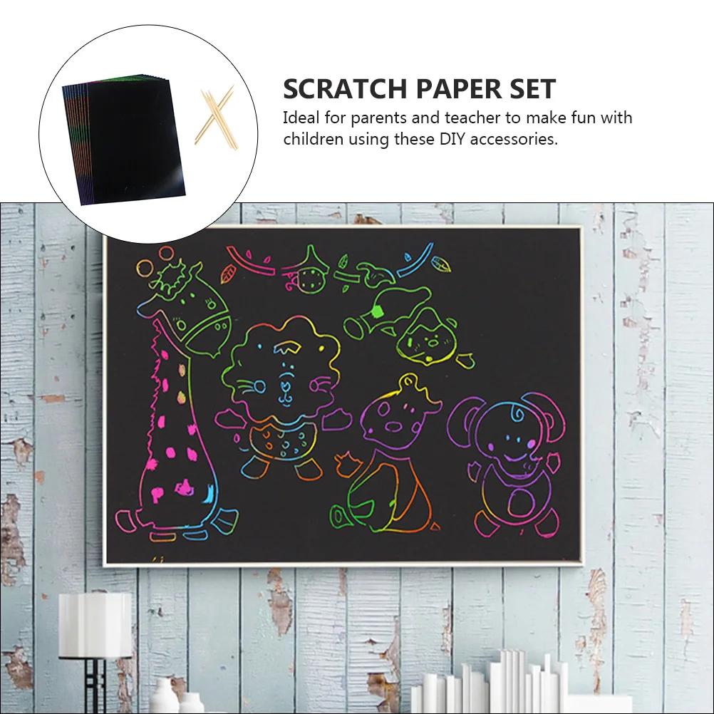 

55 Pcs Paper Cards Kid Gifts DIY off Copperplate Board for Kids Toddler