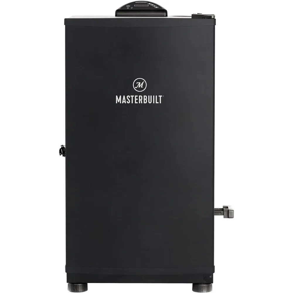 

40-inch Digital Electric Vertical BBQ Smoker with 970 Cooking Square Inches, Side Wood Chip Loader, Chrome Smoking Racks,