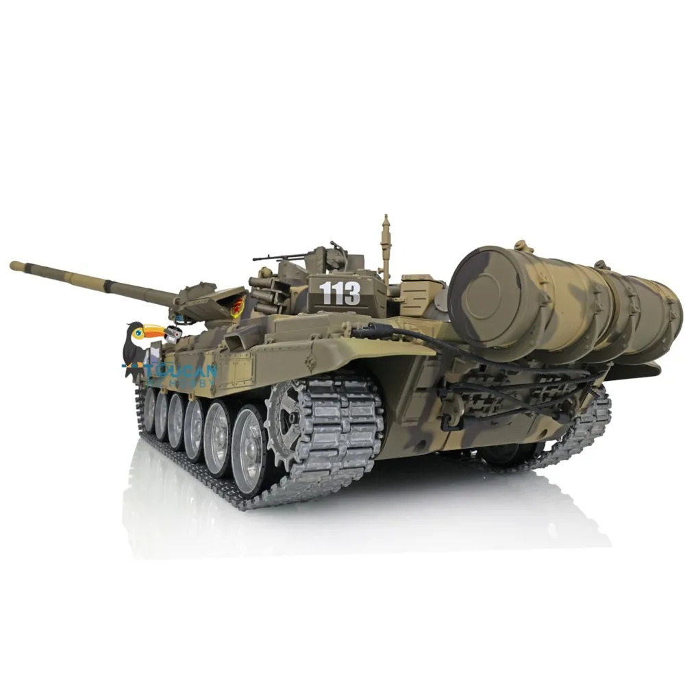 Vente américaine Henglong 1/16 7.0 personnalisé russie T90 RC Tank 3938 360 °   Pistes métalliques à tourelle