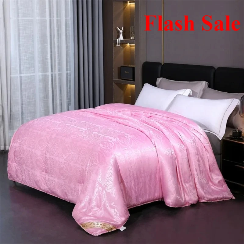 

2024 Spider Peony High-grade Silk Quilt Cotton Spring and Autumn Quilt Thickened Warm Winter Quilt
