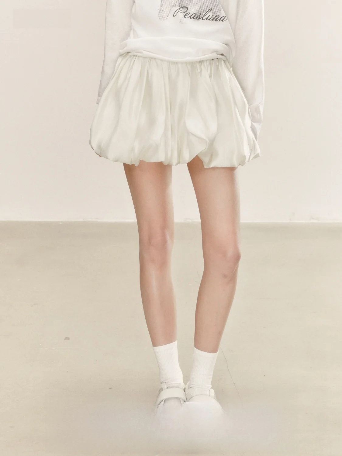 

Юбка Peasluna в корейском стиле, атласная, плиссированная, пышная, женская, летняя, дышащая, приятная к телу, с эластичной талией, А-силуэт