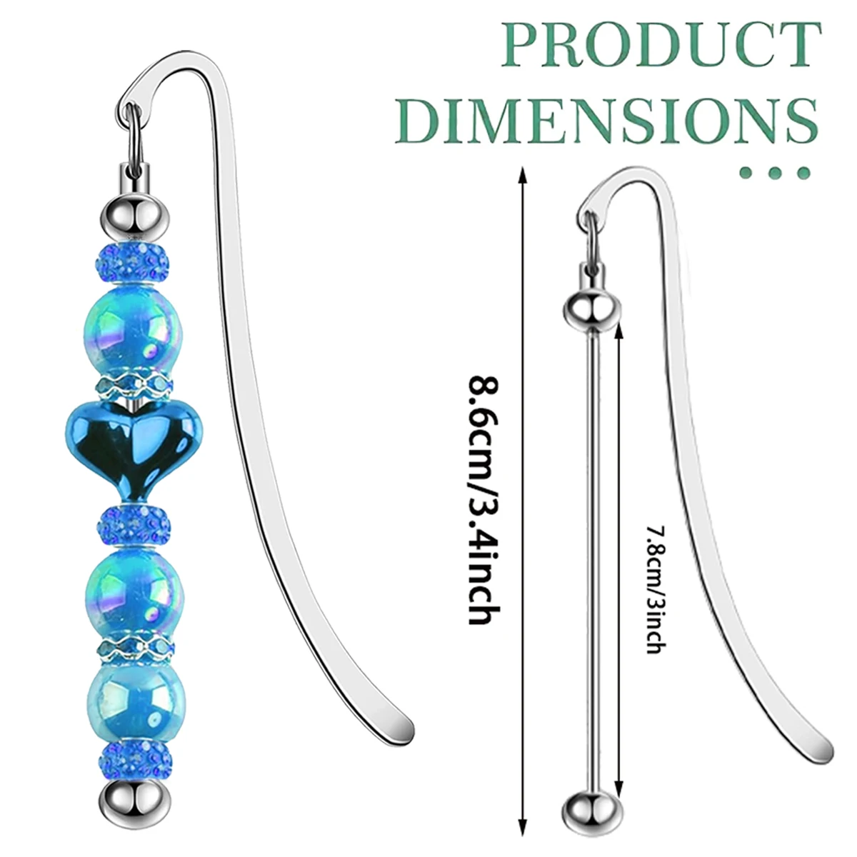 5/10/20 Pcs DIY Beaded Bookmarks, Blank Beaded Strips, Book Decorations for Book Lovers, Students, Teachers, Office Supplies