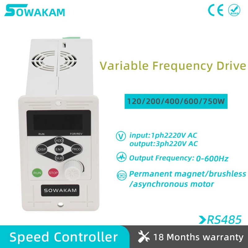 220v vfd 1ph 220v entrada 3ph 220v inversor de saída 120/200/400/600/750w para conversor de frequência controlador de velocidade do motor ac