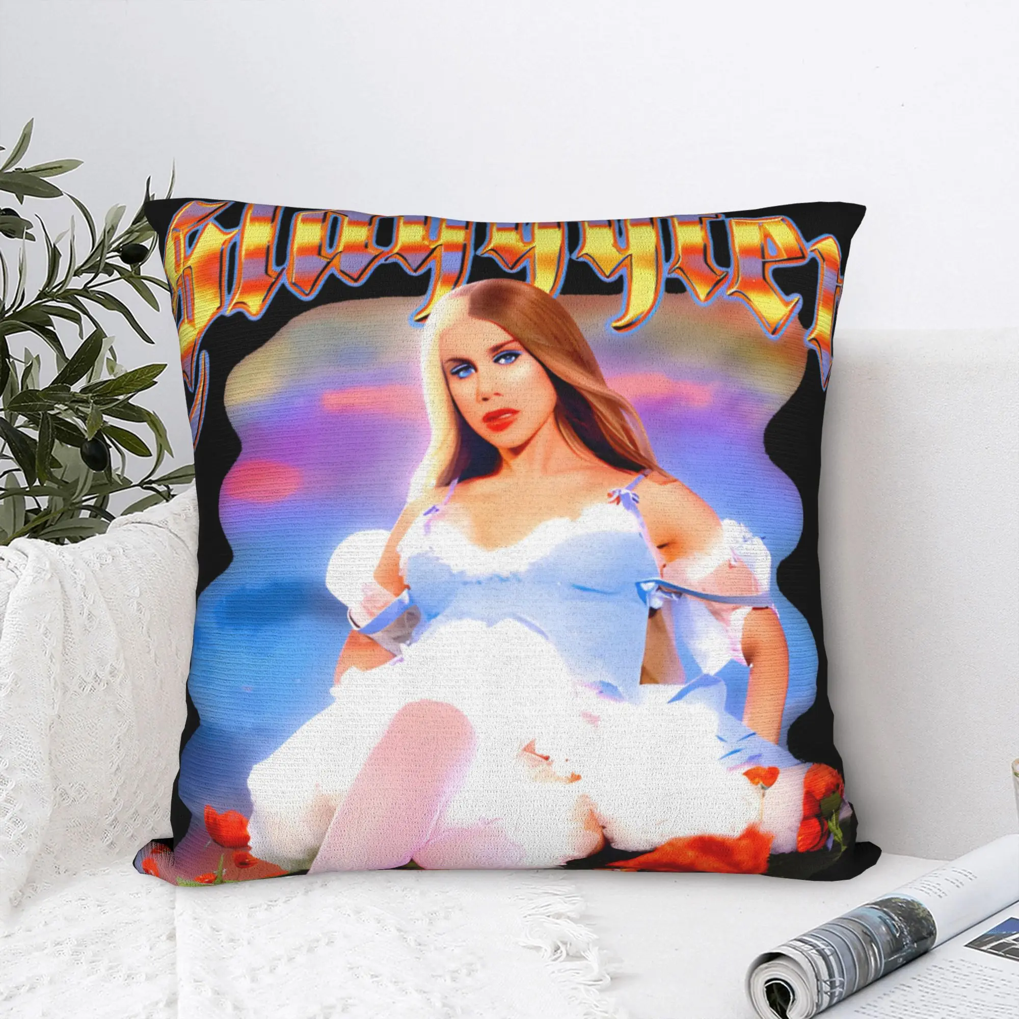 Style Singer Electro Pop Slayyyter Square Pillow Case  Cushion Covers Custom Zipper Decorative Pillowcover for Car 45x45cm
