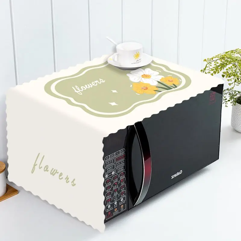 

Microwave Oven Cover Universal Waterproof Dustproof Oil-Resistant PVC Cover, Nordic Style Home Accessories for Microwave & Oven