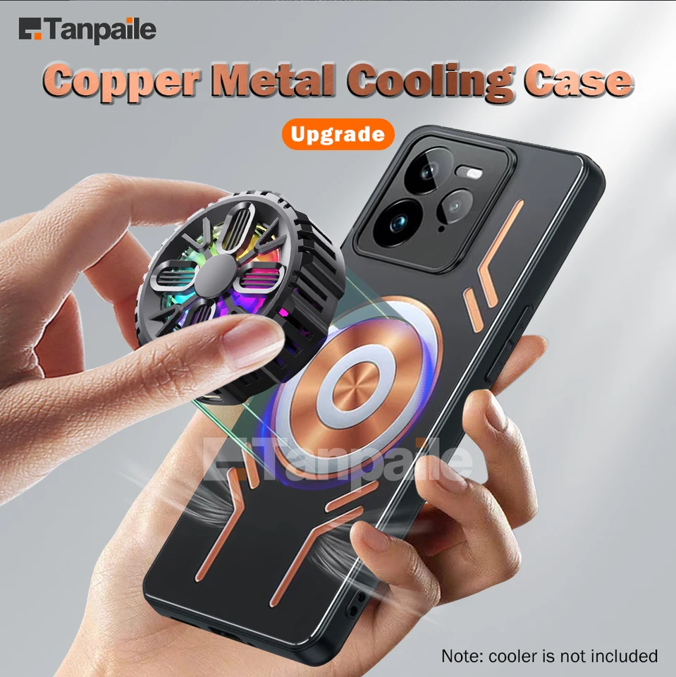 For Realme GT7 PRO NEO7 Copper Metal Cooling Case , Magnetic