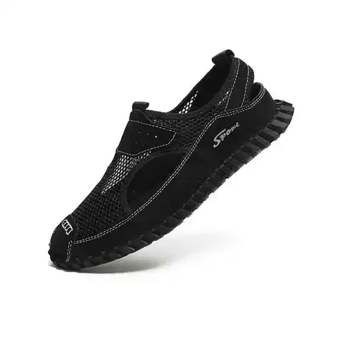 Casual Herr Sandaler Slip On Strandskor Mjuk Sula Snabbtorkande För Promenader 6 best sales herrsandal - №6