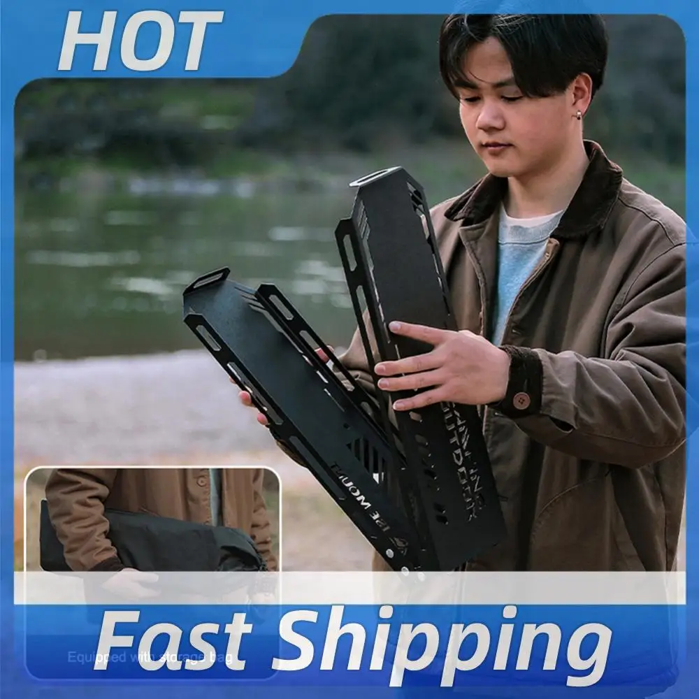 

Camping Hanging Rack Top Plate Portable Tripod Shelf Board Foldable High Strength Bending with Hanging Hole Outdoor Accessories