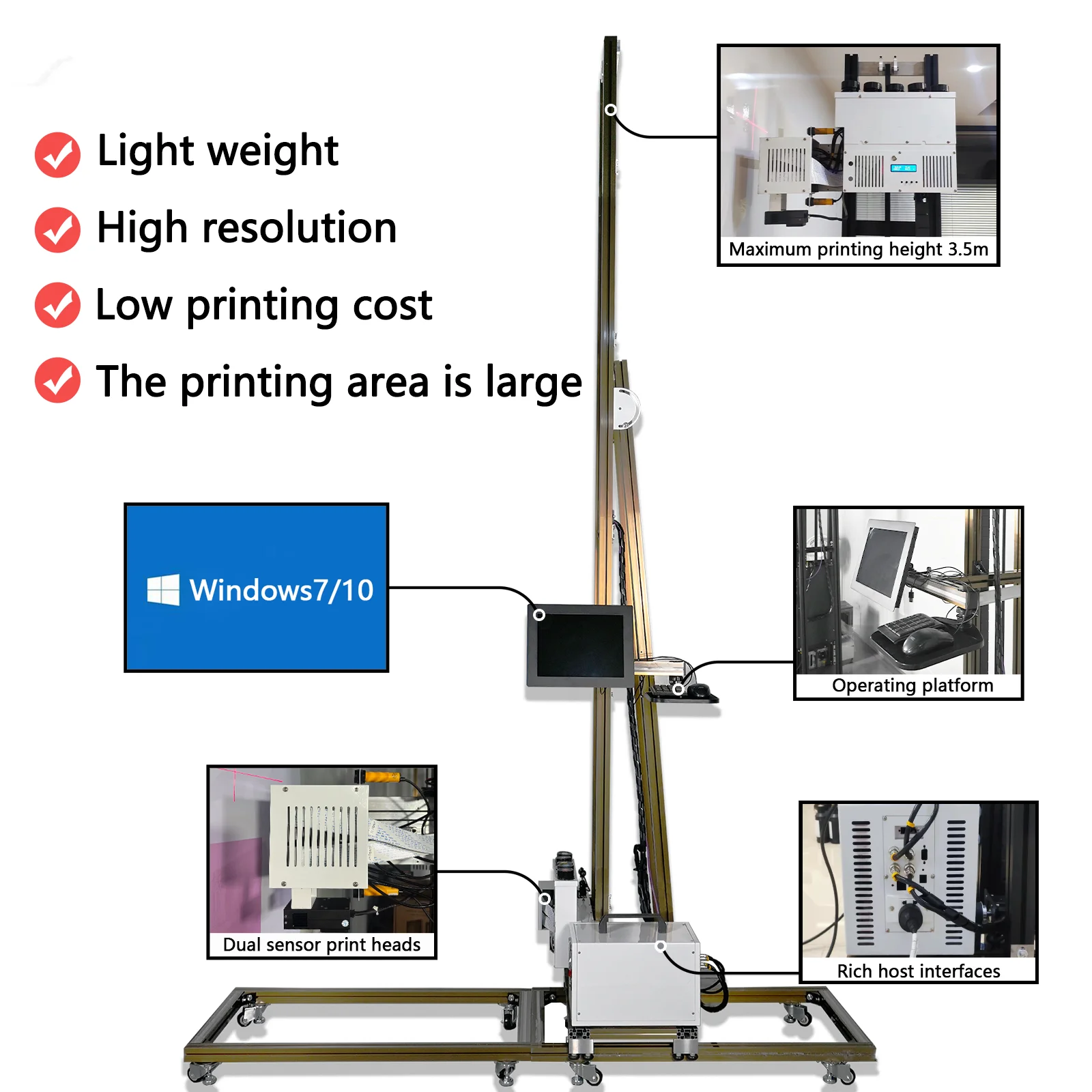 3D 벽화 기계 공장 직판 야외 배경 벽 프린터 5D 고화질 광고 벽