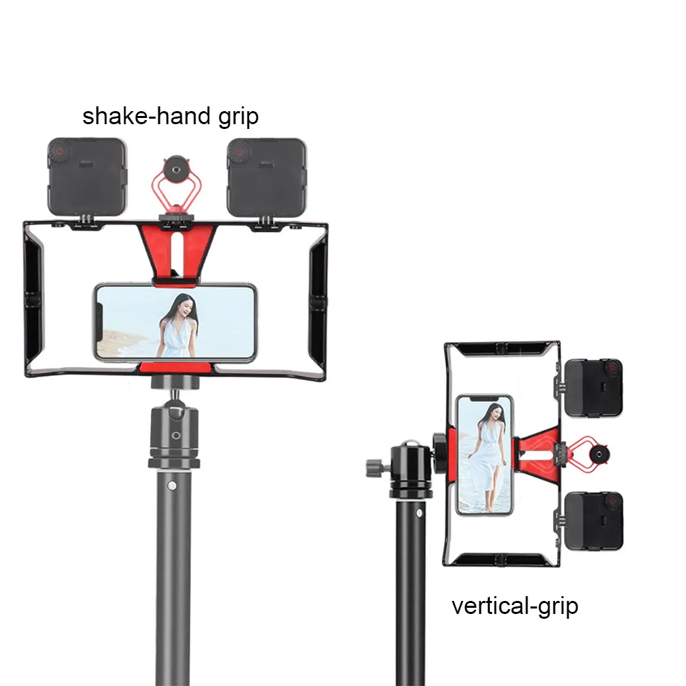 Mobile Phone Video Camera Handheld Stabilizer SmartPhone Film Making Rig Cage Mobile Phone Grip Holder Bracket Stabilizer