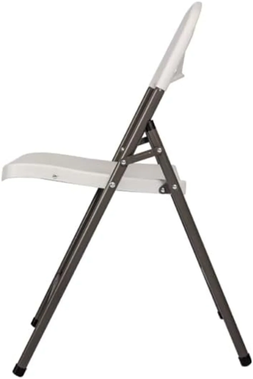 Silla plegable de plástico con capacidad de 350 libras, paquete de 6, silla plegable de grado comercial, blanca (blanca, 6 clavijas)