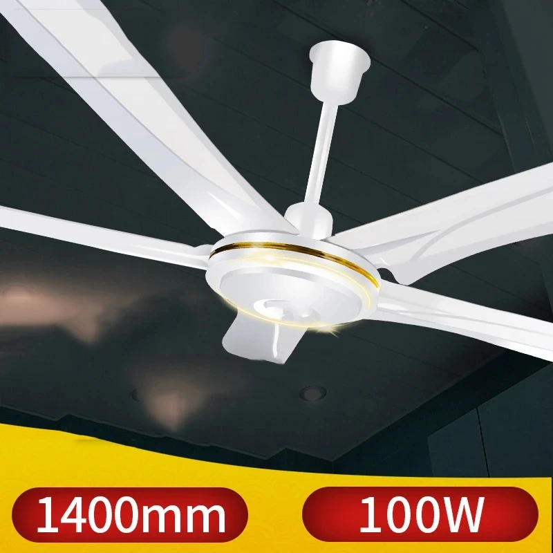 Plafond Fans 48/56 Inch Plafond Ventilator Zonder Licht Eenvoudige Plafond Ventilator Met 3 Versnelling Aanpassing 3 Blades 75W/65W 220V Knop Controle