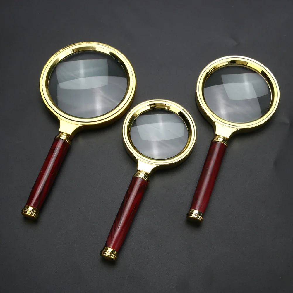 Mini 10x Lupa Dobrável Microscópio de Bolso Lente de Lupa Jóias Lupa 90 mm 80 mm 70 mm 60 mm