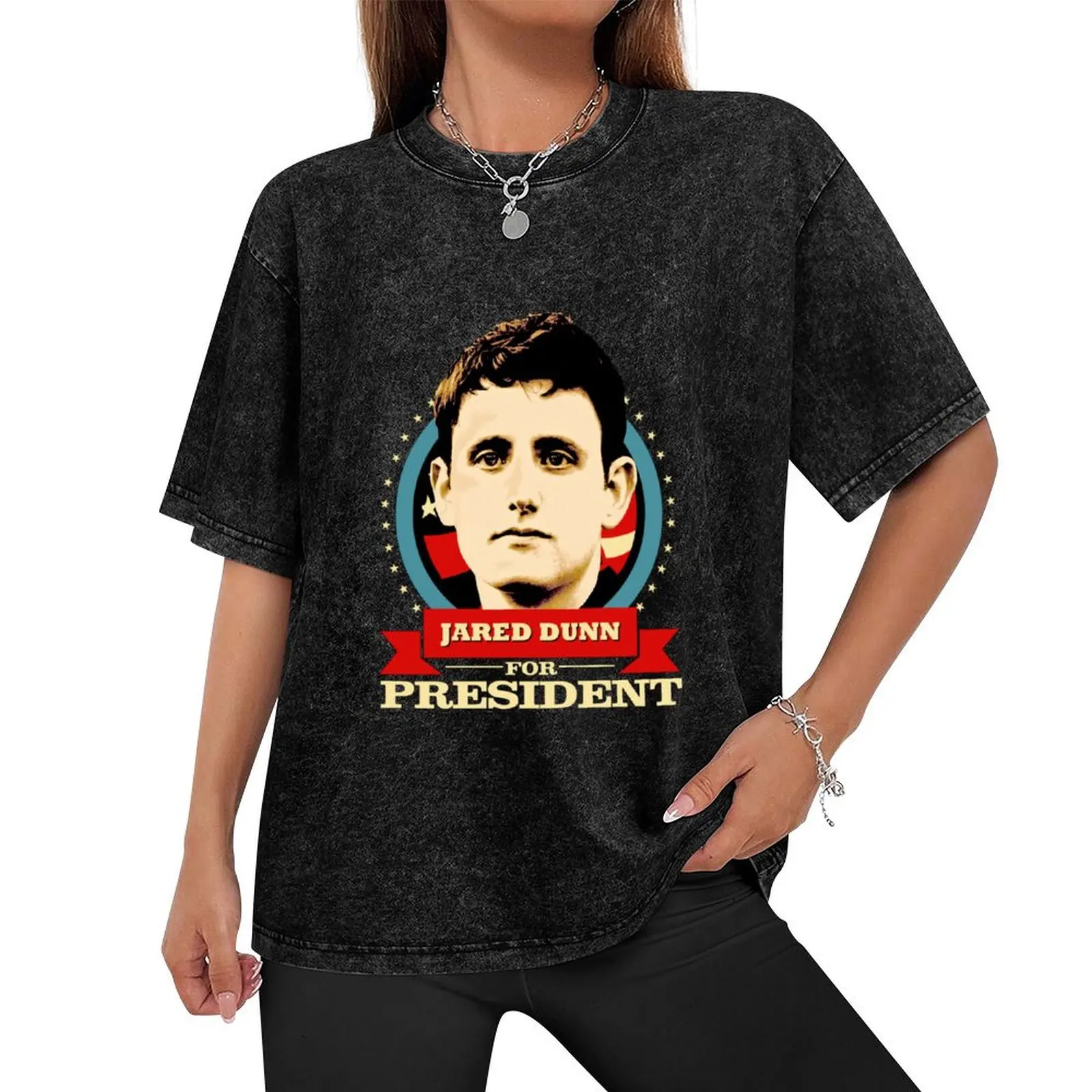 Jared Dunn for President - Silicon Valley T-Shirt korean fashion funny costumes anime shirt men t shirt