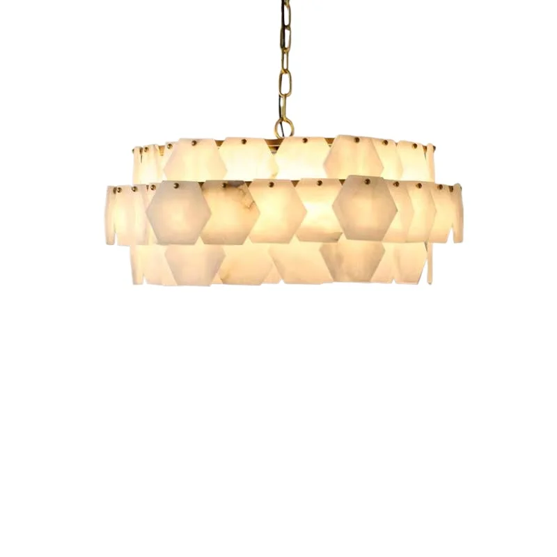 

Hexagonal large living room chandelier bedroom dining room study tea room villa stairwell foyer marble