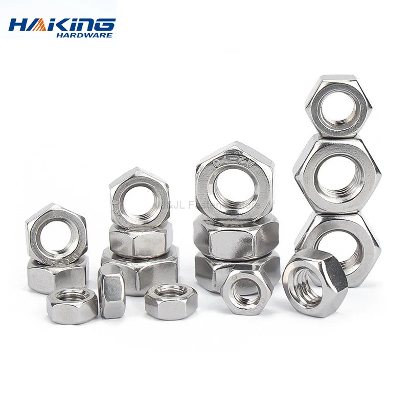 

Hexagon Hex Nuts Metric DIN934 M2 M2.5 M3 M4 M5 M6 M8 M10 M12 M14 M16 M18 M20 M22 M24 Carbon Steel Stainless Steel Hex Nuts