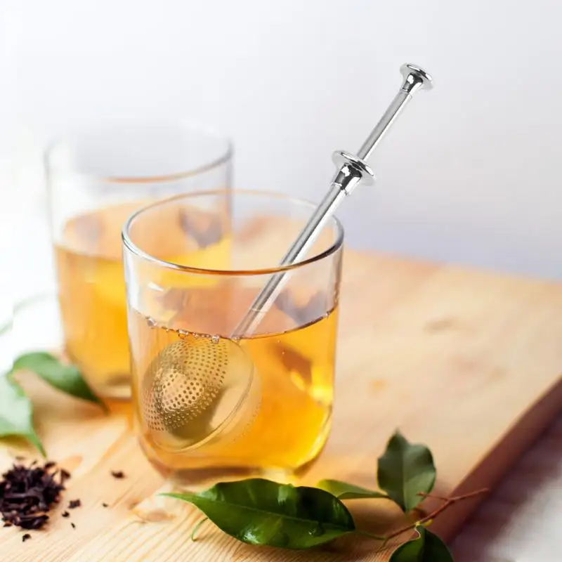 Stainless Steel Tea Infuser Strainer Sphere Mesh Tea Filter Teaware Metal Tea Bag Seive Diffuser Handle Teapot Tea Ball Strainer