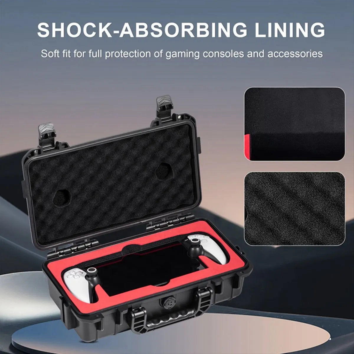【Multifunctional】 Carrying Case for Portal Remote Player, Hard Shell Travel Case with DIY Customizable Foam for PS Portal