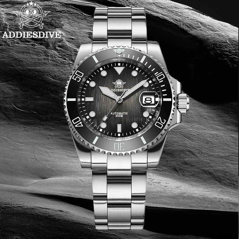 

ADDIESDIVE Watches for Men Luxury Automatic Watch Sapphire NH35 Mechanical Wristwatch New AD2078 Super Luminous Waterproof 200m