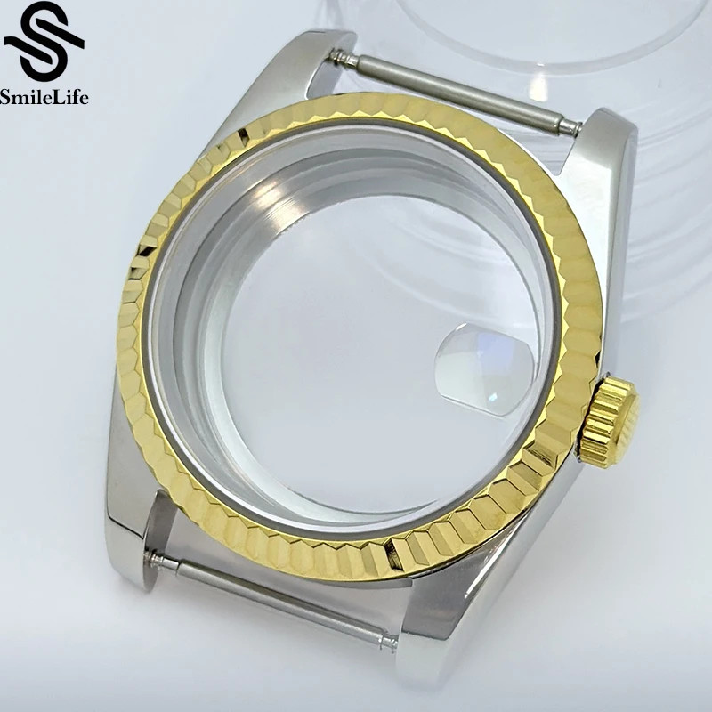 

SmileLife NH35 36 мм/39 мм золотисто-серебристый корпус для часов с сапфировым стеклом подходит для NH34 NH35 NH36 аксессуары для часов с автоматическим механизмом