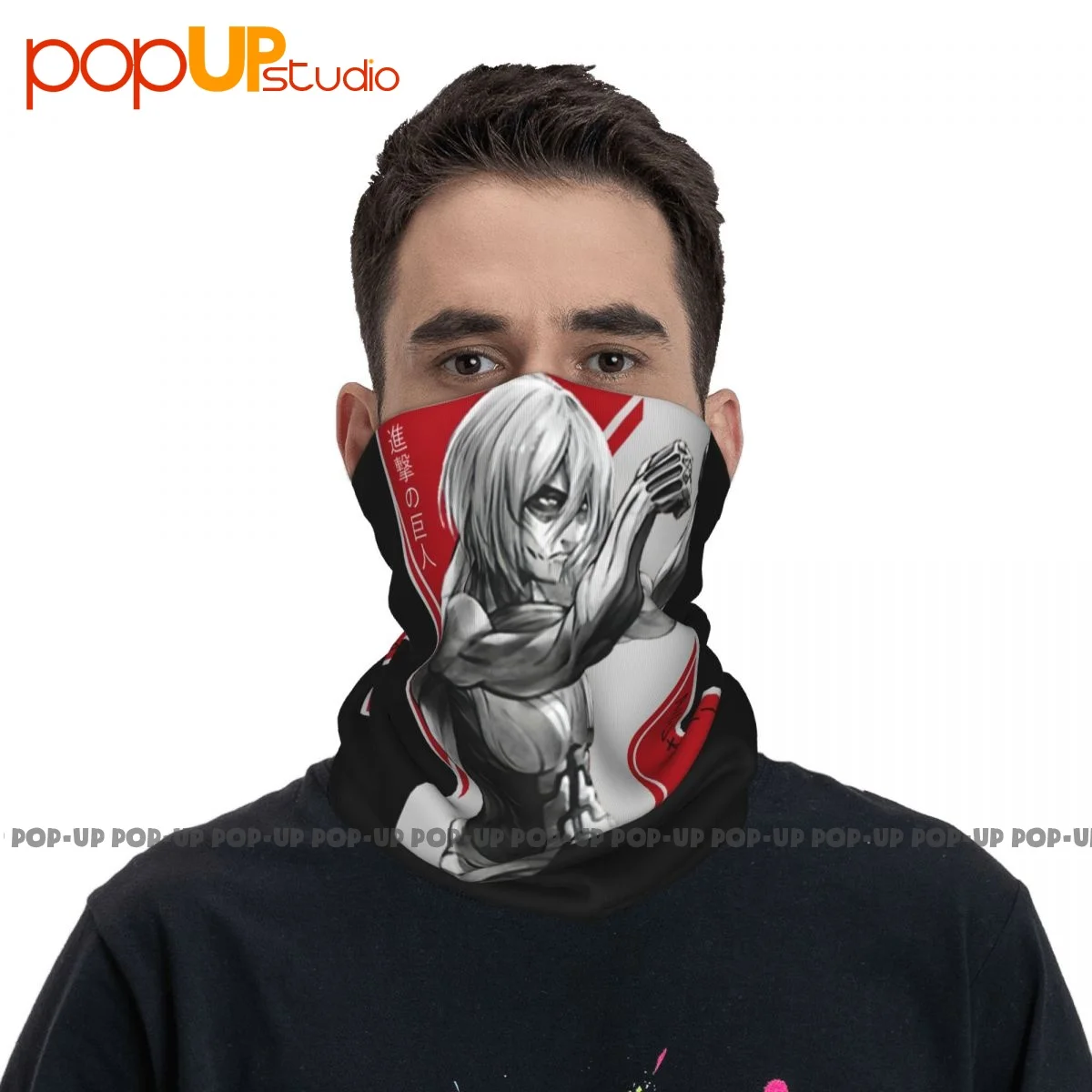 Annie Leonhart Attack On Titan mujer Titan Essential Neck Gaiter Bandana bufanda máscara facial