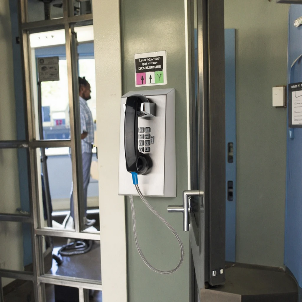 Analogue/SIP Inmate Telephone Prison Phone,Public Emergency Industrial Telephone with Volume Control Button