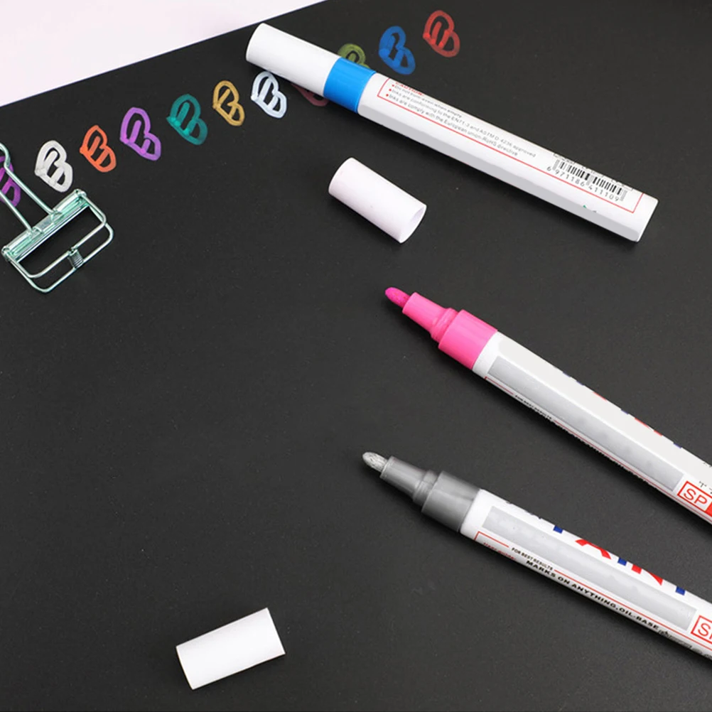 7PCS Plastic Touchup Paint Pens Quick Scratches Tire Color Pen Concealing Tools Tools Car Marking Pen