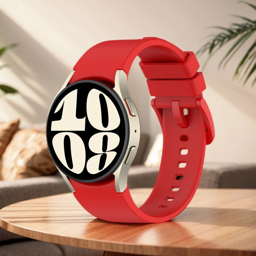Silicone Strap Quick Release Silicone Designer Band Soft Replacement Watch Strap for Samsung Galaxy Watch 6/5/4/Classic/5 Pro