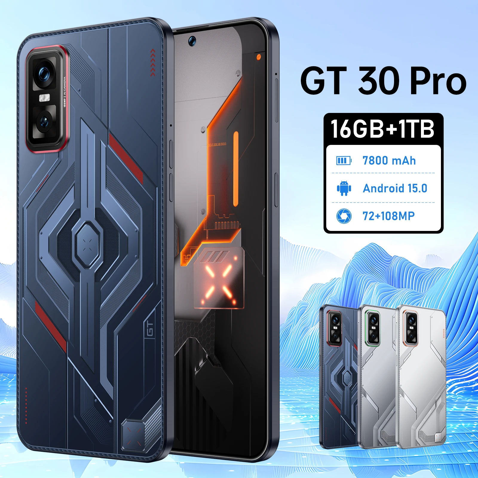 

Tablet protective case For 2025 HOT New GT30 Pro 7.3HD Global Edition Original Smart Dual Card 7800mAh Battery