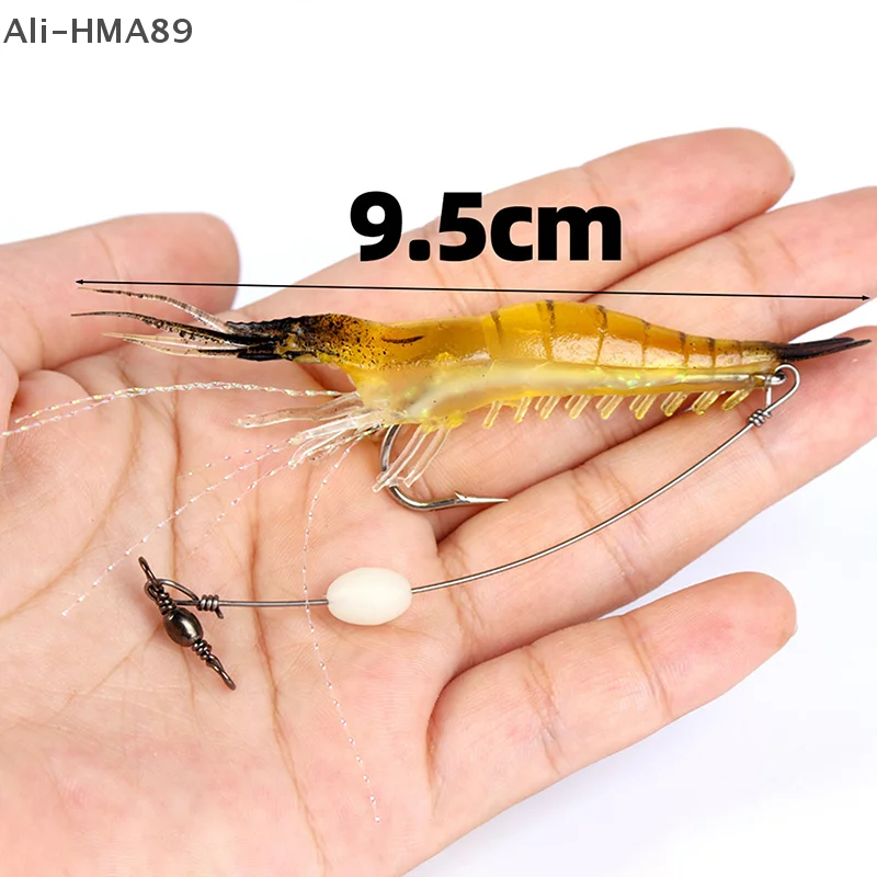 

Luminous Soft Fishing Lures Fake Shrimp Floating Shaped Lure Bait Bionic Artificial Shrimp With Hook Fishing Tackle