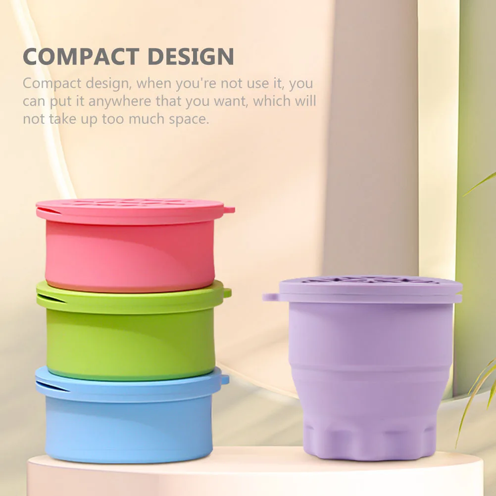 

Makeup Brush Cleaning Bowl Silicone Cleaner Folding Design Gentle Effective Makeup Brush Washer Tool for Sponges Eggs Dirt