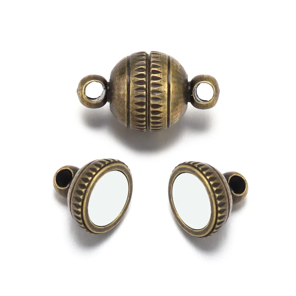 Magnetic Copper Clasps 5Sets Round Copper Clasps