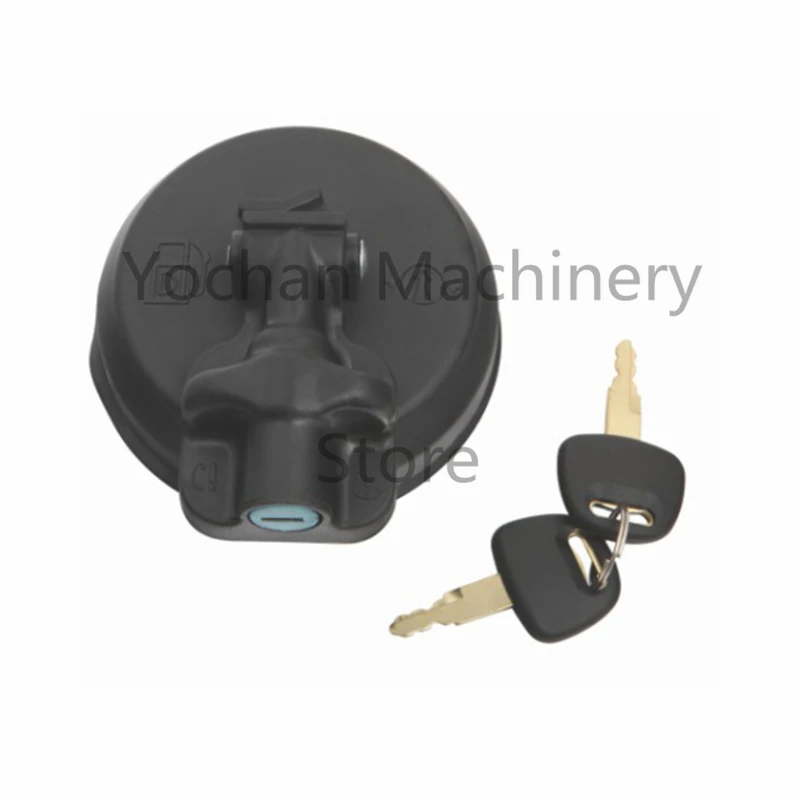 Fuel Tank Cap With 2 Keys For Hitachi Zaxis EX120 EX200 EX220 ZAX60/70/200/210/360-5G FYA00010024 FYA00010024C Diesel Cover